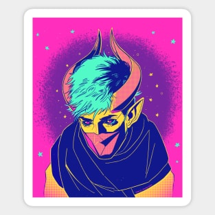 Cyberpunk Tiefling (colour) Magnet